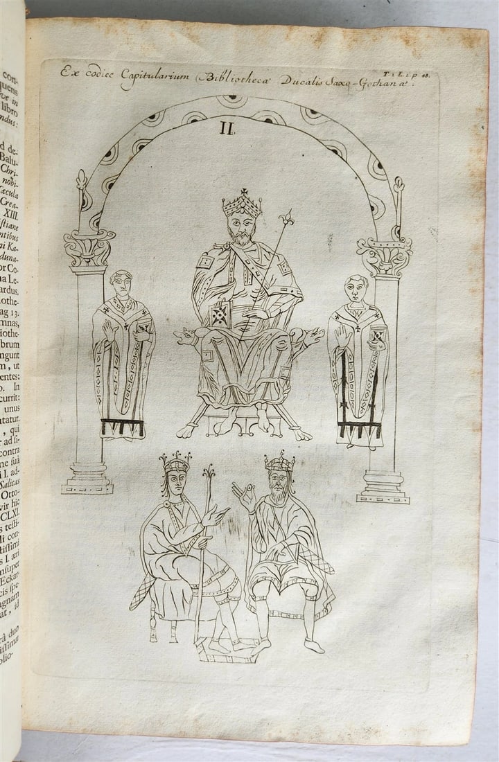 1732 CHRONICON GOTWINCENSE ABBEY ILLUSTRATED antique VELLUM BOUND MASSIVE FOLIO - 8