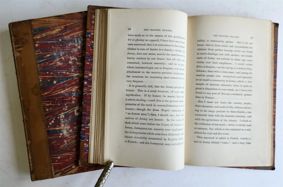 1834 CHANNEL ISLAND JERSEY GUERNSEY ALDERNEY antique 2 VOLS ILLUSTRATED w/ MAPS - 5