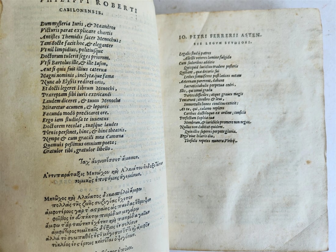 1567 LAW BOOK RESPONSA CAUSAE FINARIENSIS by JACOBI MENOCHII antique VELLUM - 6