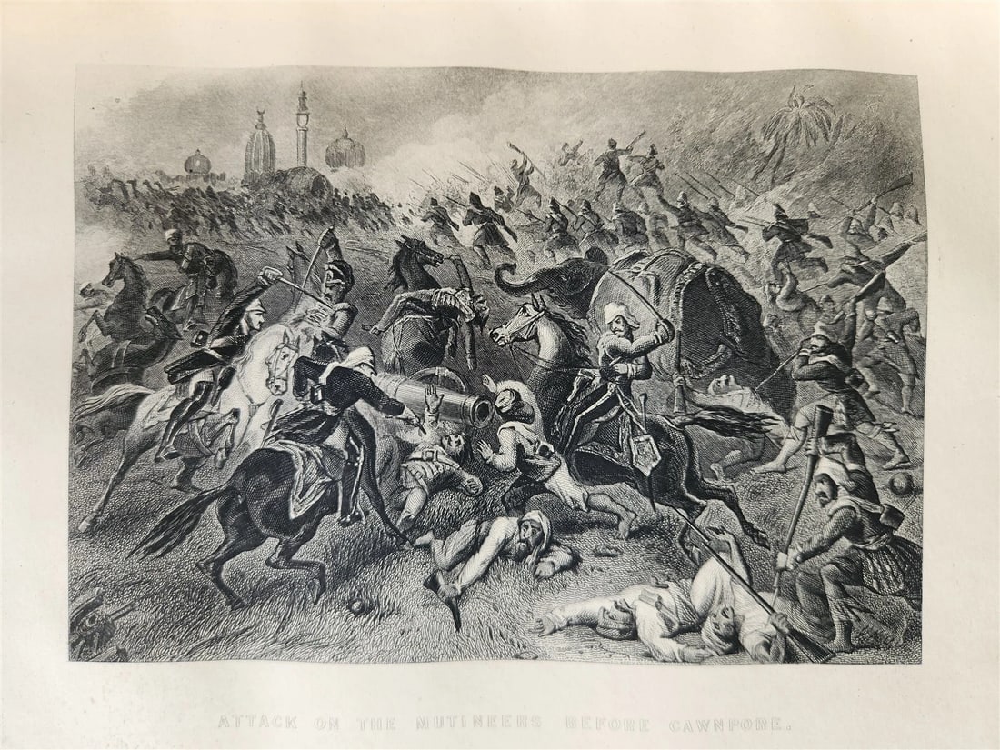 1860s HISTORY of INDIAN MUTINY by CHARLES BALL 2 VOLS antique ILLUSTRATED INDIA - 16