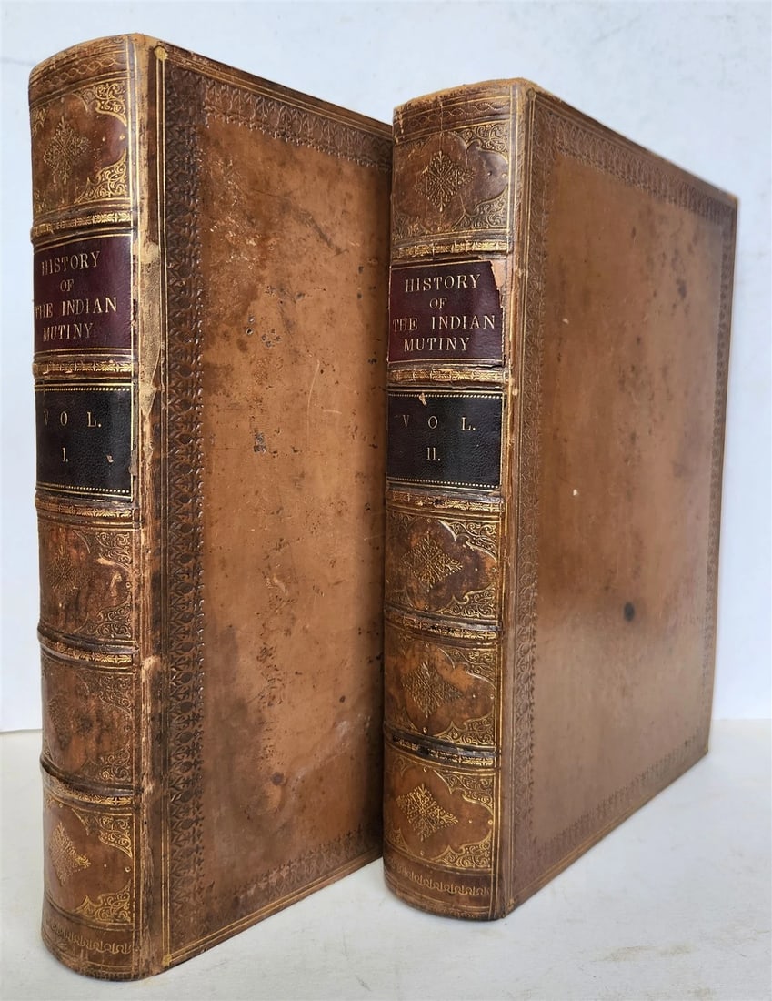 1860s HISTORY of INDIAN MUTINY by CHARLES BALL 2 VOLS antique ILLUSTRATED INDIA - 2