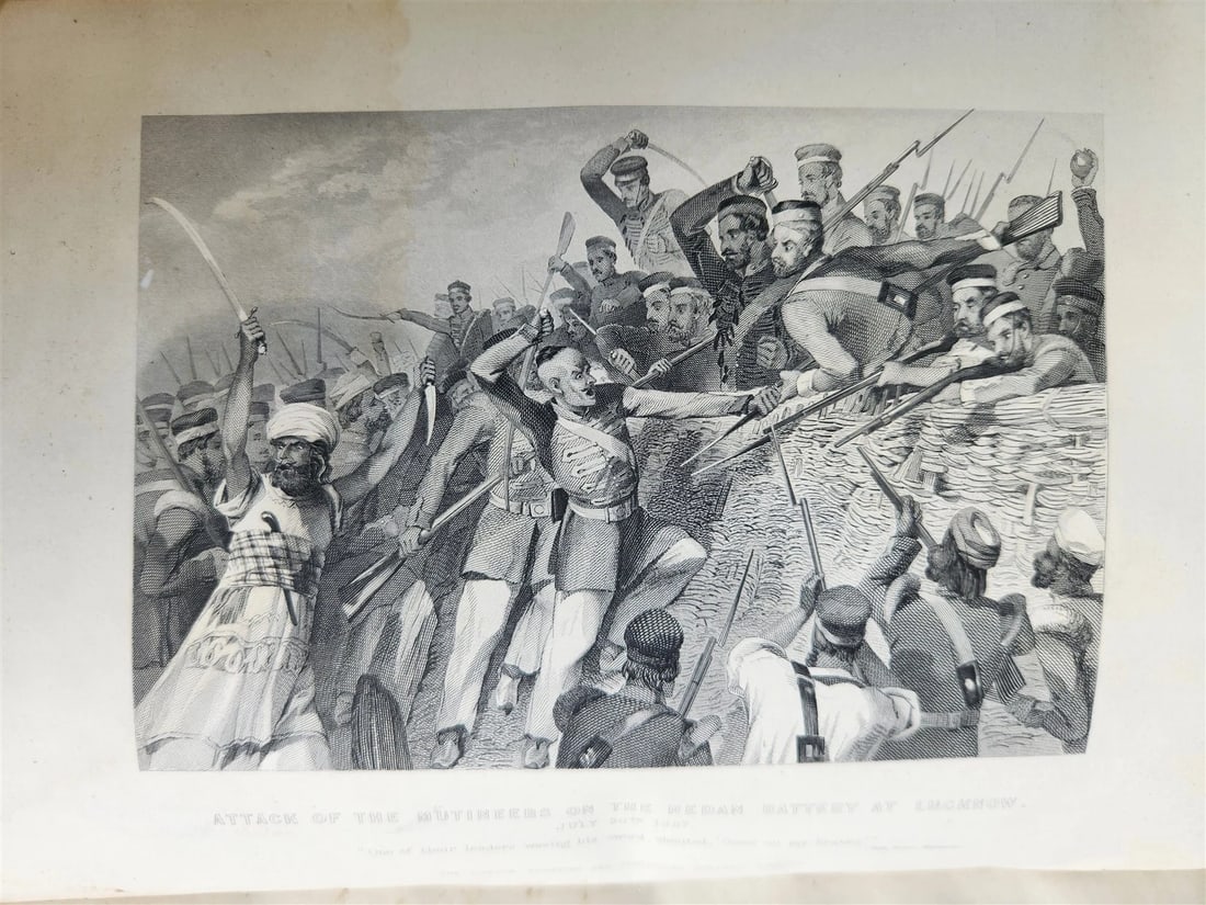 1860s HISTORY of INDIAN MUTINY by CHARLES BALL 2 VOLS antique ILLUSTRATED INDIA - 4