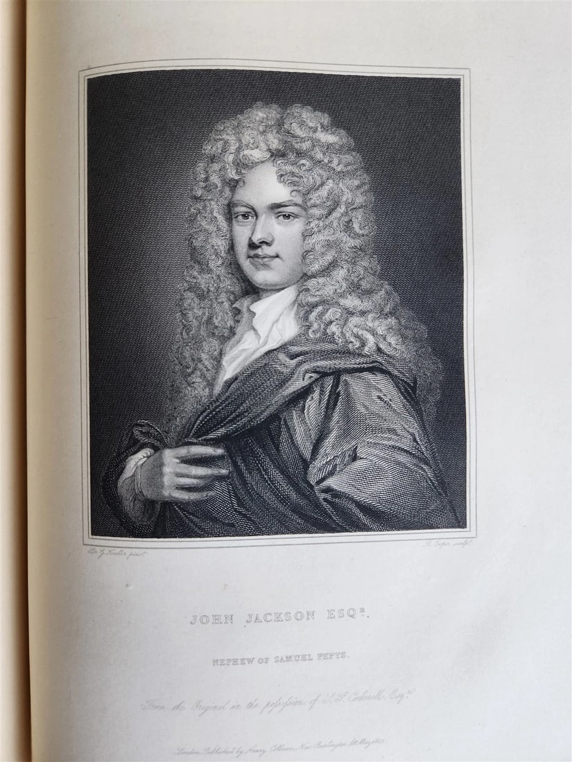 1825 PEPYS'S MEMORIES 2 VOLUMES antique ILLUSTRATED in ENGLISH 1st EDITION folio - 16