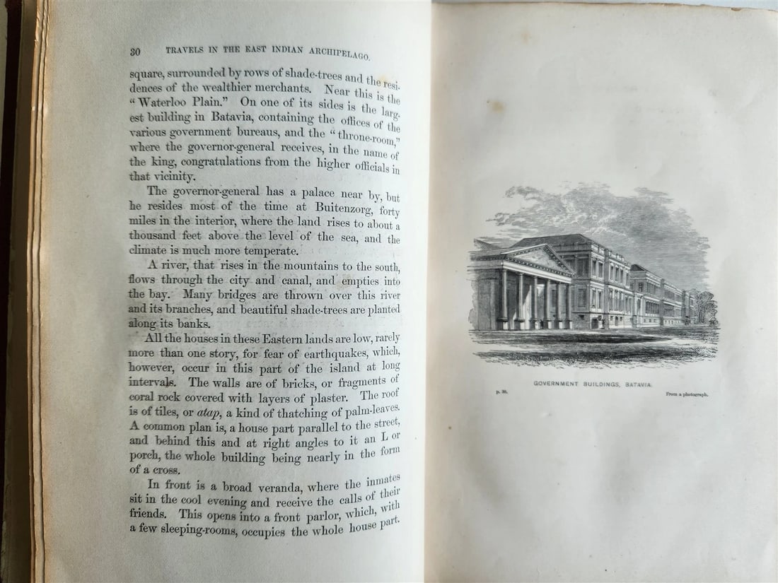 1869 TRAVELS TO EAST INDIAN ARCHIPELAGO antique ILLUSTRATED - 5