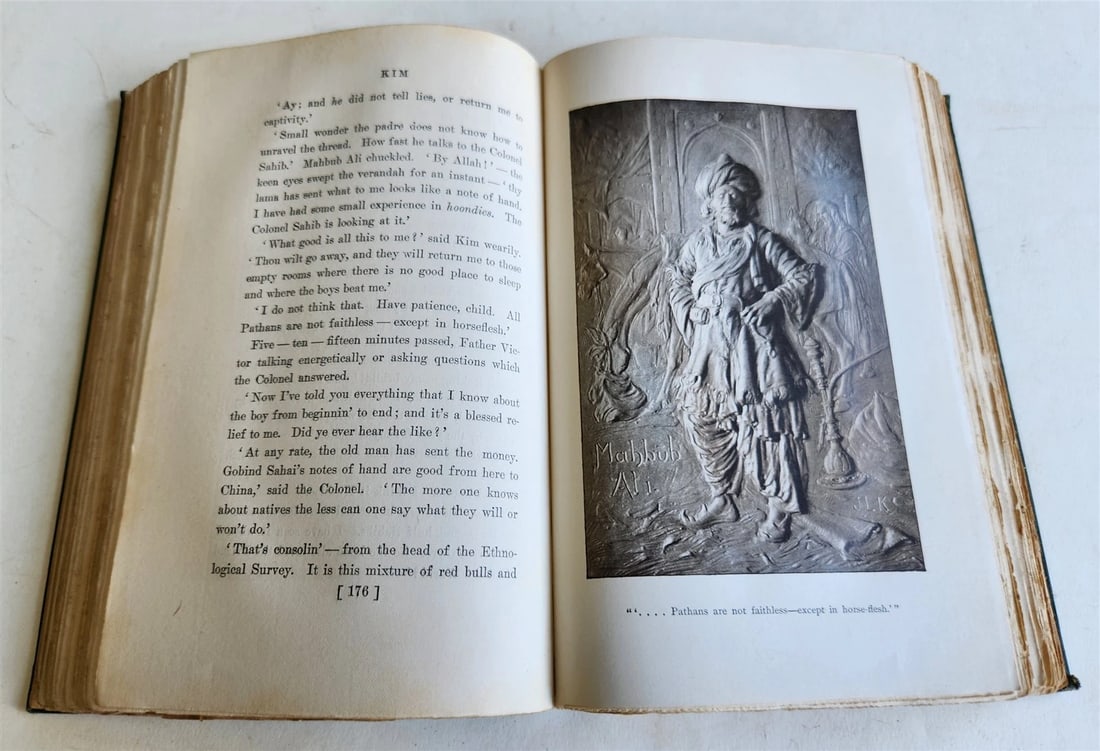 1901 KIM by Rudyard Kipling ANTIQUE First US edition - 10