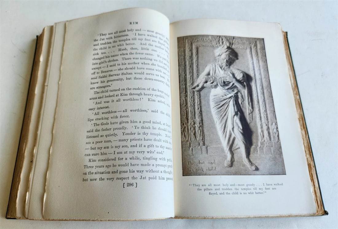 1901 KIM by Rudyard Kipling ANTIQUE First US edition - 9