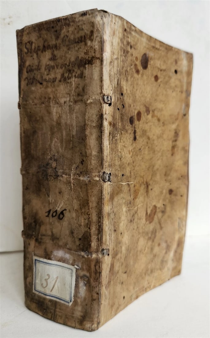 1606 De civili conversatione dissertationes Politicae antique VELLUM S. Gauzzi - 2