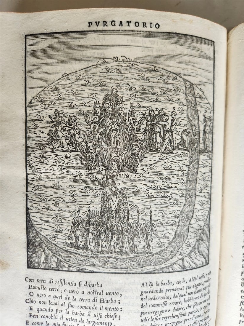 1544 DIVINE COMEDY by DANTE ALIGHIERI antique ILLUSTRATED 16th century SCARCE - 10