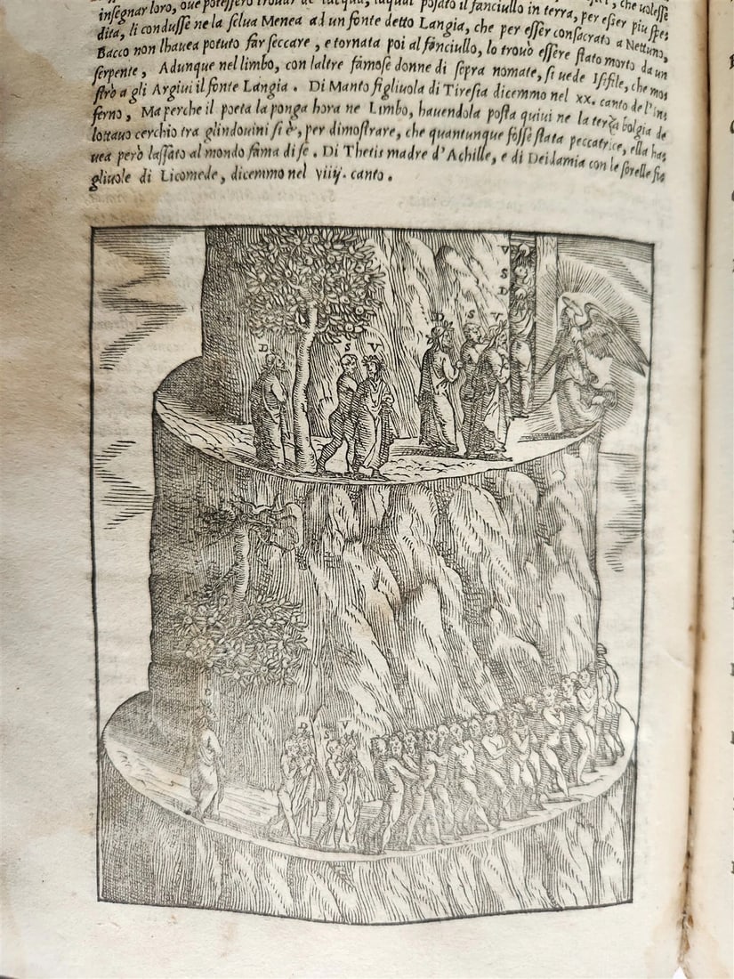 1544 DIVINE COMEDY by DANTE ALIGHIERI antique ILLUSTRATED 16th century SCARCE - 12