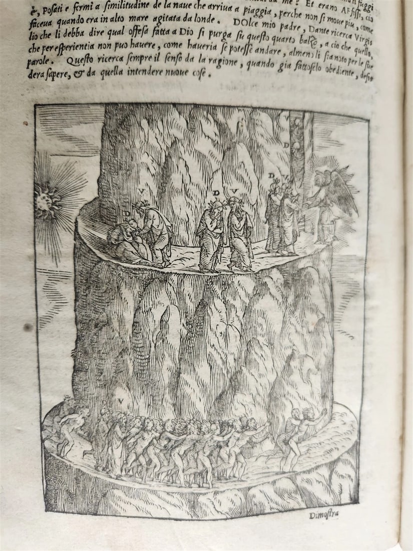 1544 DIVINE COMEDY by DANTE ALIGHIERI antique ILLUSTRATED 16th century SCARCE - 13