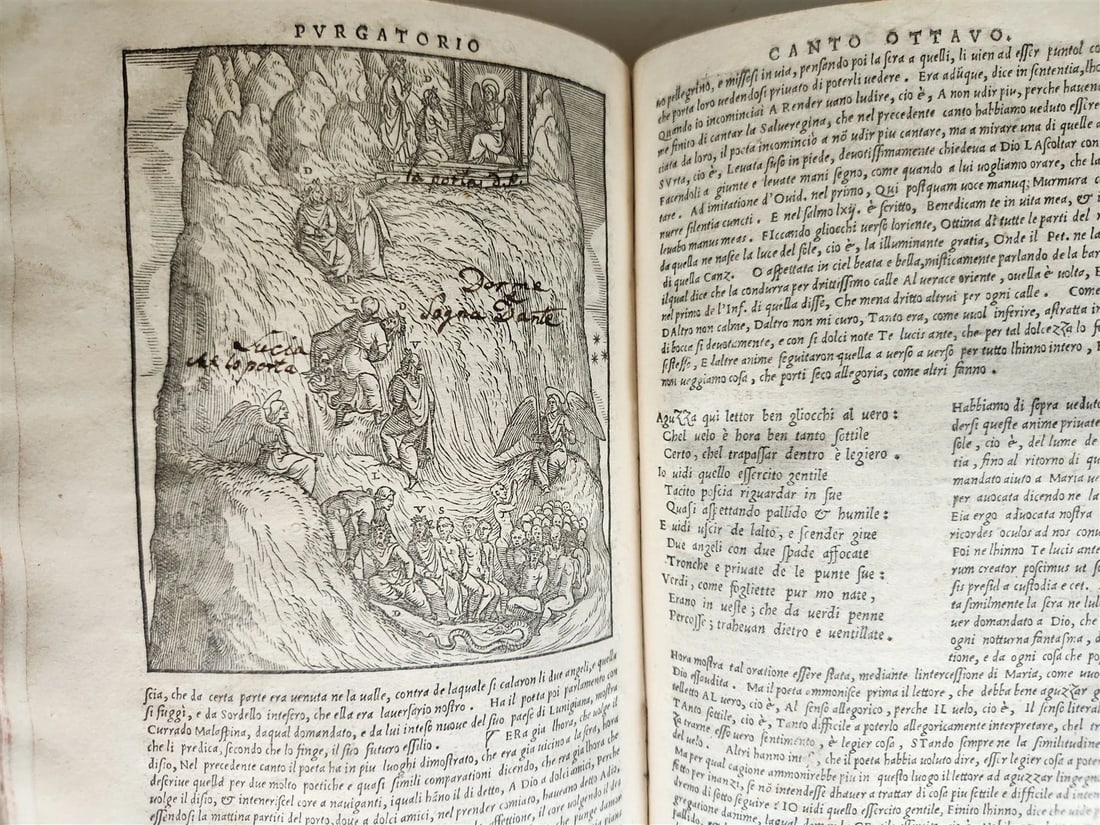 1544 DIVINE COMEDY by DANTE ALIGHIERI antique ILLUSTRATED 16th century SCARCE - 14
