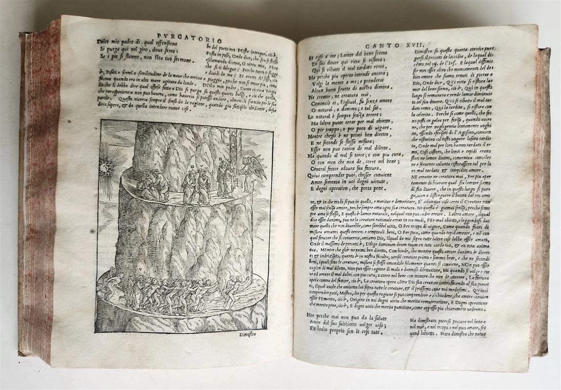 1544 DIVINE COMEDY by DANTE ALIGHIERI antique ILLUSTRATED 16th century SCARCE (1 of 18)