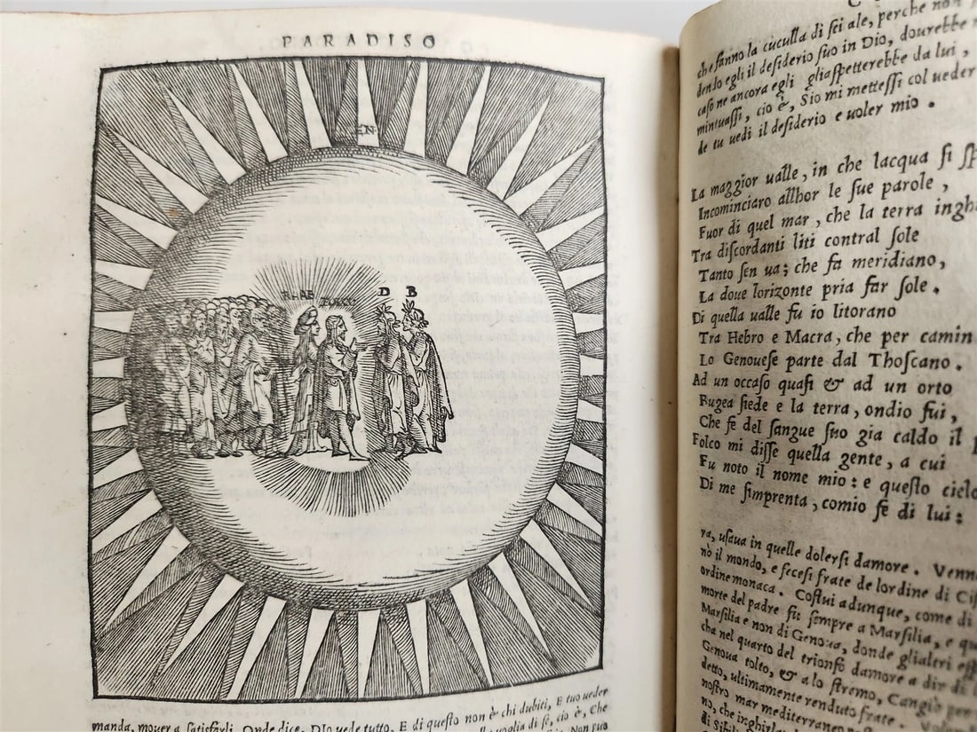 1544 DIVINE COMEDY by DANTE ALIGHIERI antique ILLUSTRATED 16th century SCARCE - 4