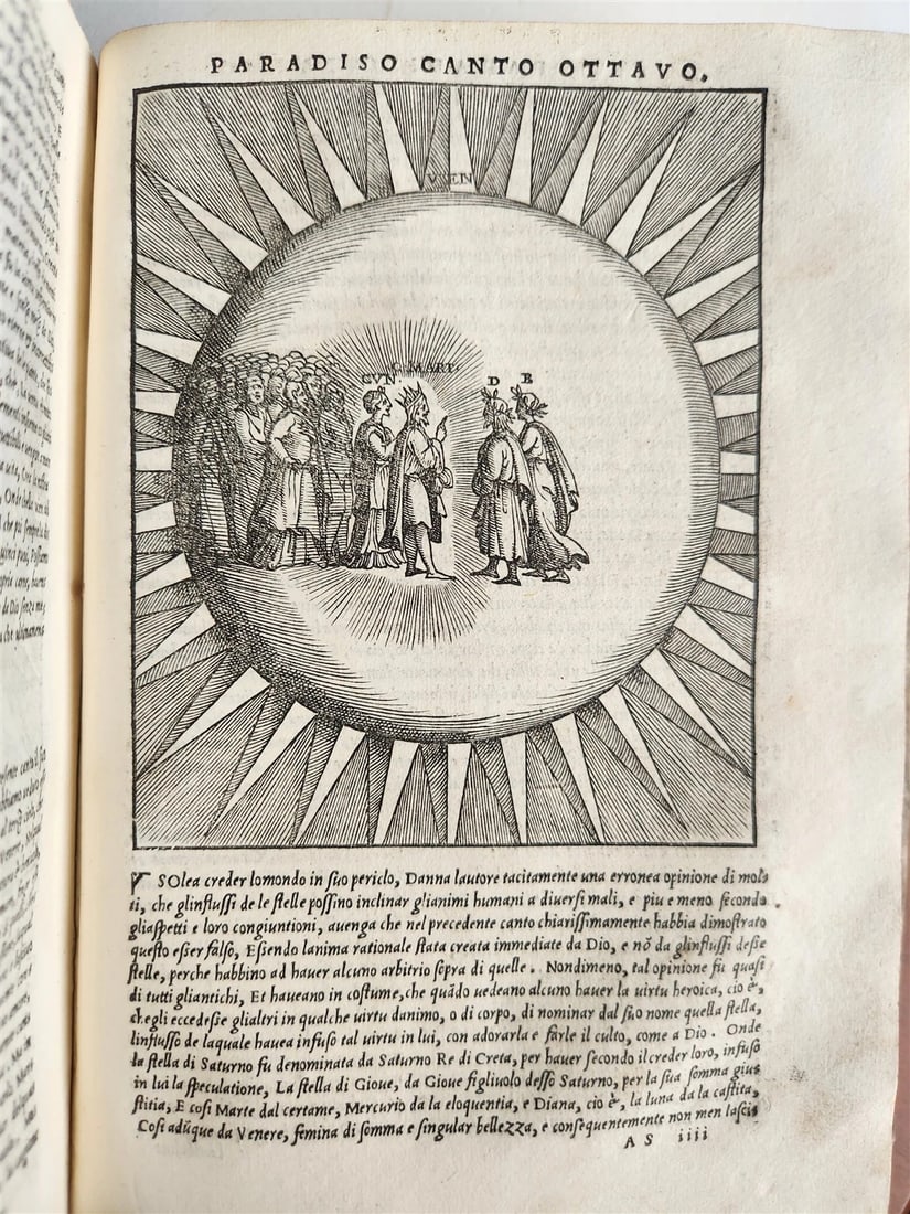 1544 DIVINE COMEDY by DANTE ALIGHIERI antique ILLUSTRATED 16th century SCARCE - 5