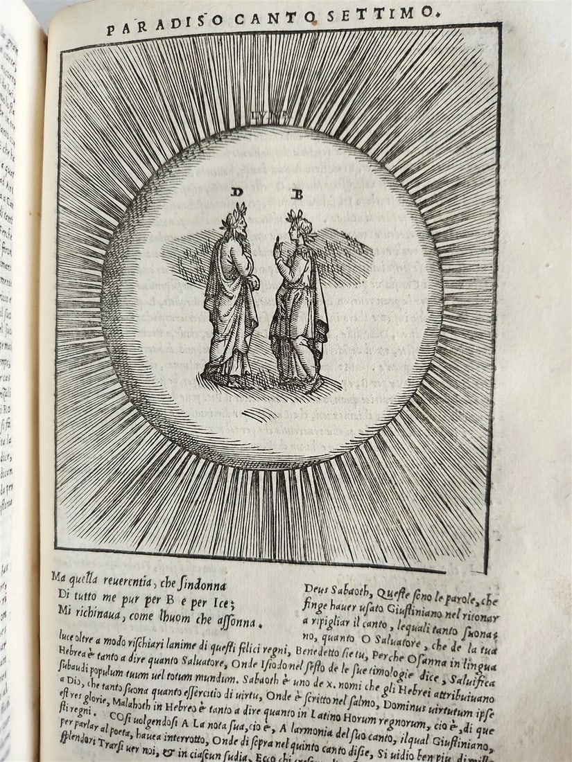 1544 DIVINE COMEDY by DANTE ALIGHIERI antique ILLUSTRATED 16th century SCARCE - 6