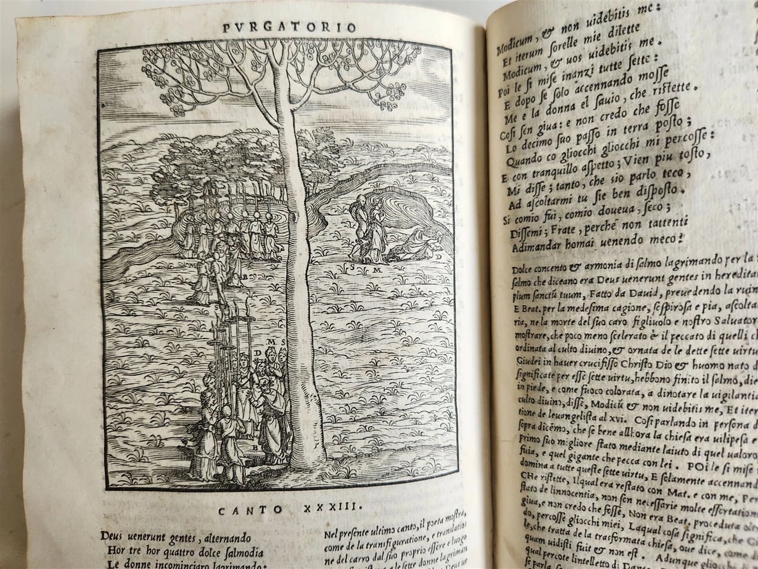 1544 DIVINE COMEDY by DANTE ALIGHIERI antique ILLUSTRATED 16th century SCARCE - 9