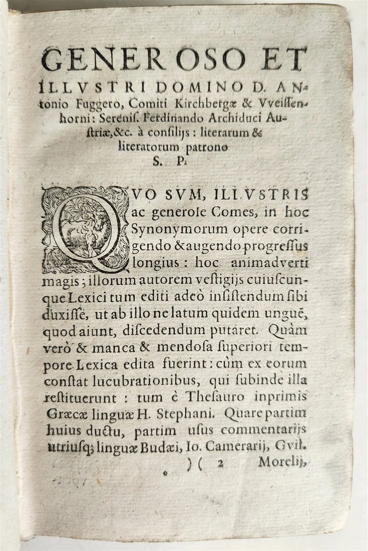 1600 LATIN GREEK DICTIONARY antique RARE 16th century Dictionarii Latino Graeci - 3