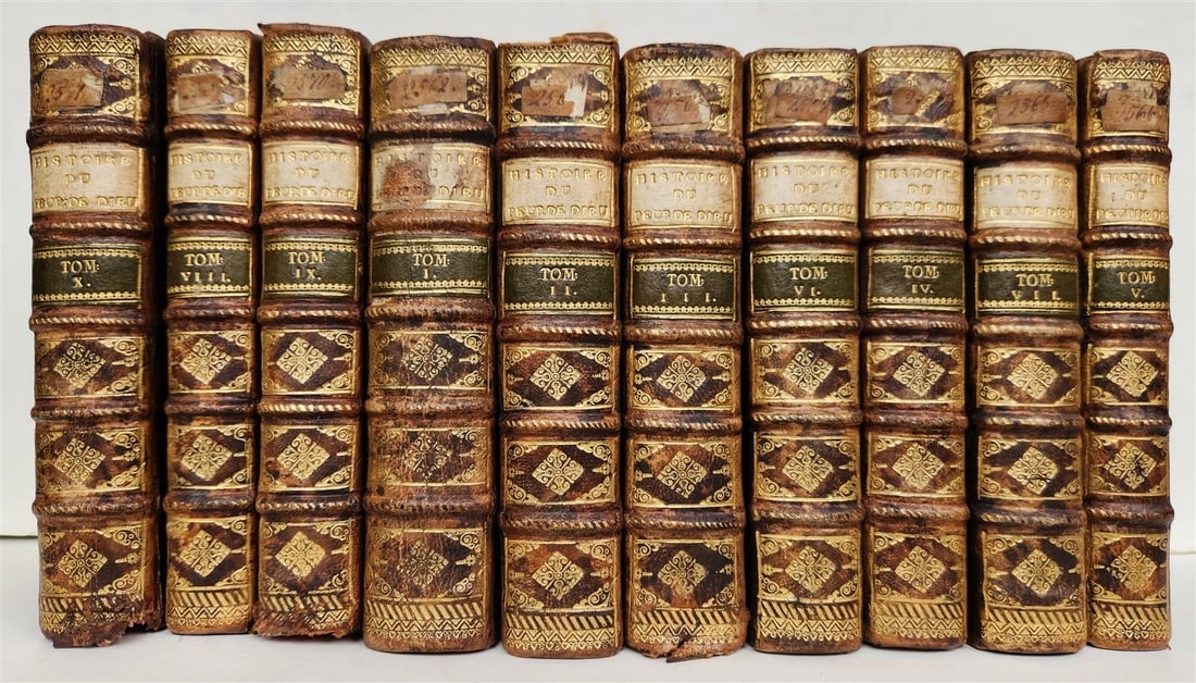1738 HISTORY of JEWS 10 VOLUMES antique ILLUSTRATED w/ MAPS in FRENCH (1 of 9)