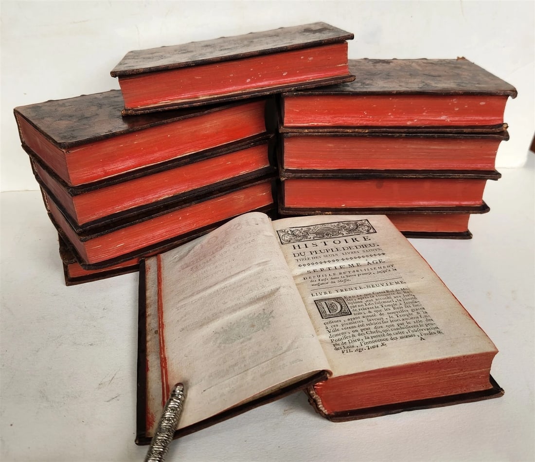 1738 HISTORY of JEWS 10 VOLUMES antique ILLUSTRATED w/ MAPS in FRENCH - 3