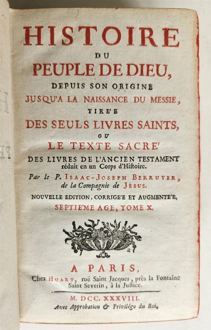 1738 HISTORY of JEWS 10 VOLUMES antique ILLUSTRATED w/ MAPS in FRENCH - 4