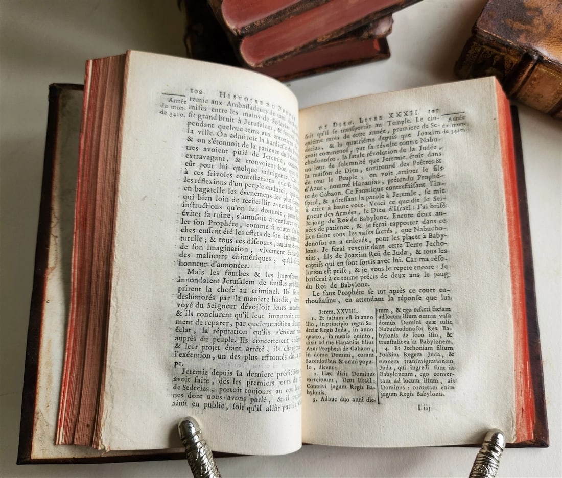 1738 HISTORY of JEWS 10 VOLUMES antique ILLUSTRATED w/ MAPS in FRENCH - 9