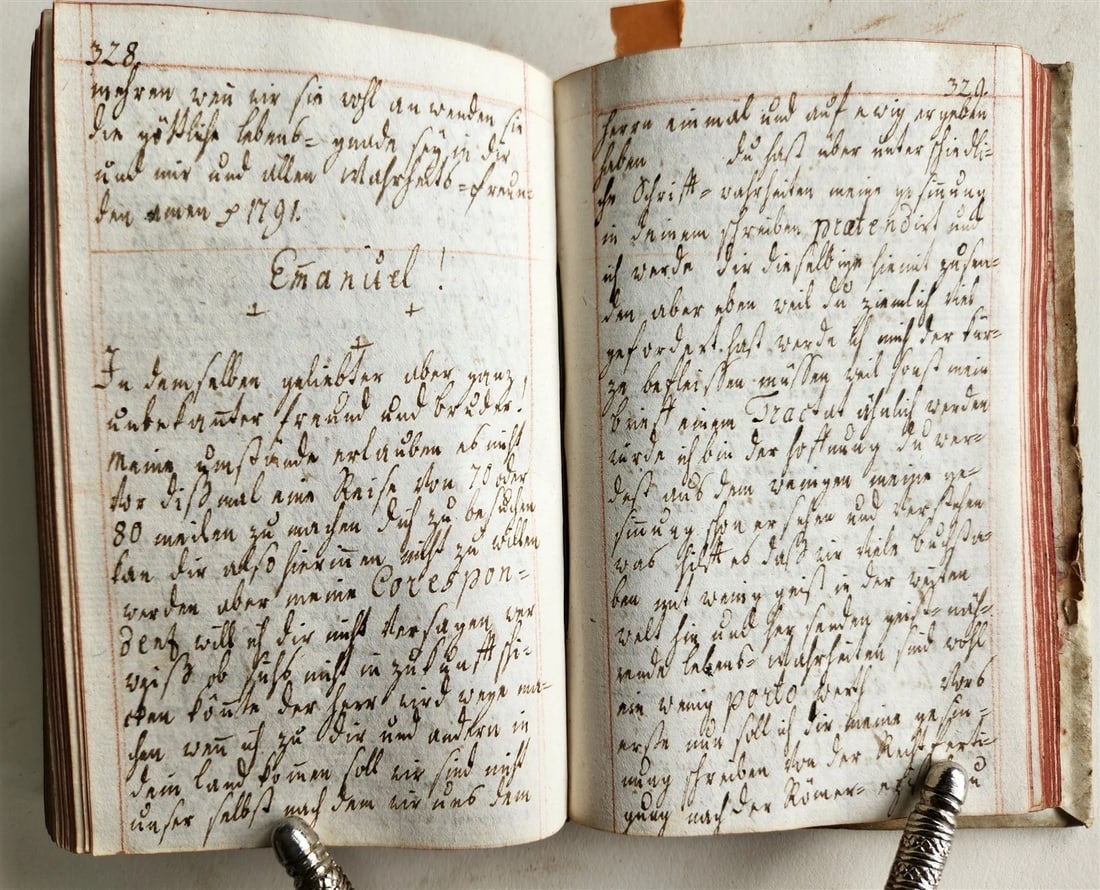 1790 GERMAN RELIGIOUS MANUSCRIPT 411 pages antique VELLUM BINDING - 10