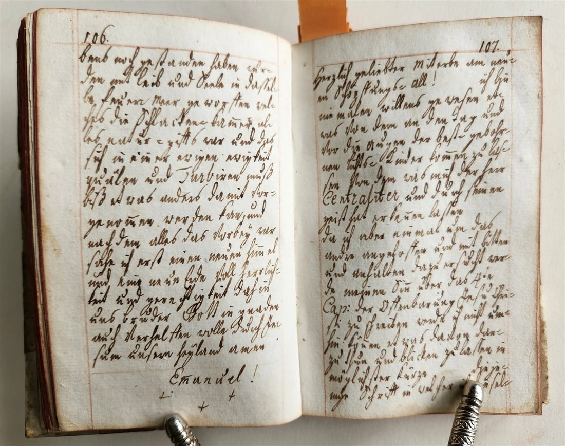 1790 GERMAN RELIGIOUS MANUSCRIPT 411 pages antique VELLUM BINDING - 4