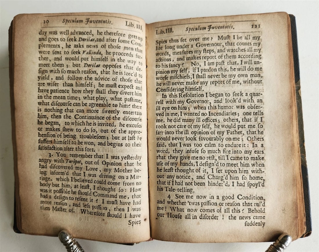 1671 GUIDE for YOURS in ENGLISH antique SPECULUM JUVENTUTIS - 5