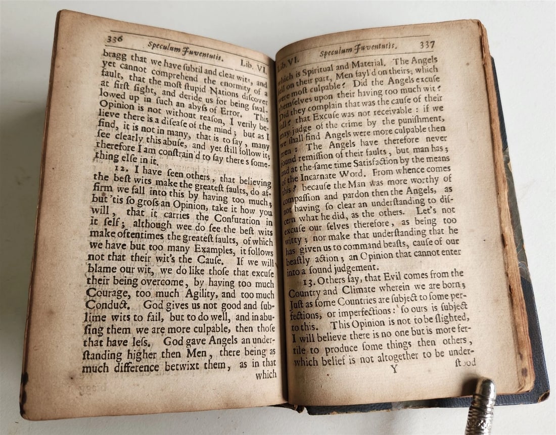 1671 GUIDE for YOURS in ENGLISH antique SPECULUM JUVENTUTIS - 8