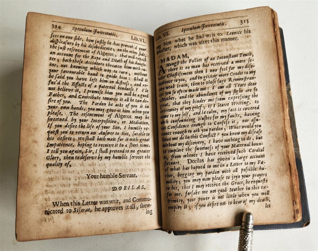 1671 GUIDE for YOURS in ENGLISH antique SPECULUM JUVENTUTIS - 9