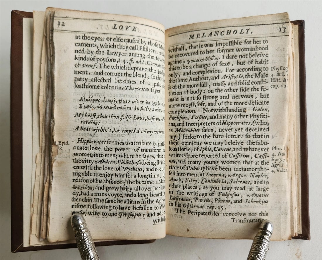1640 EROTOMANIA CURE OF LOVE EROTIQUE MELANCHOLY antique 1st ENGLISH EDITION - 7
