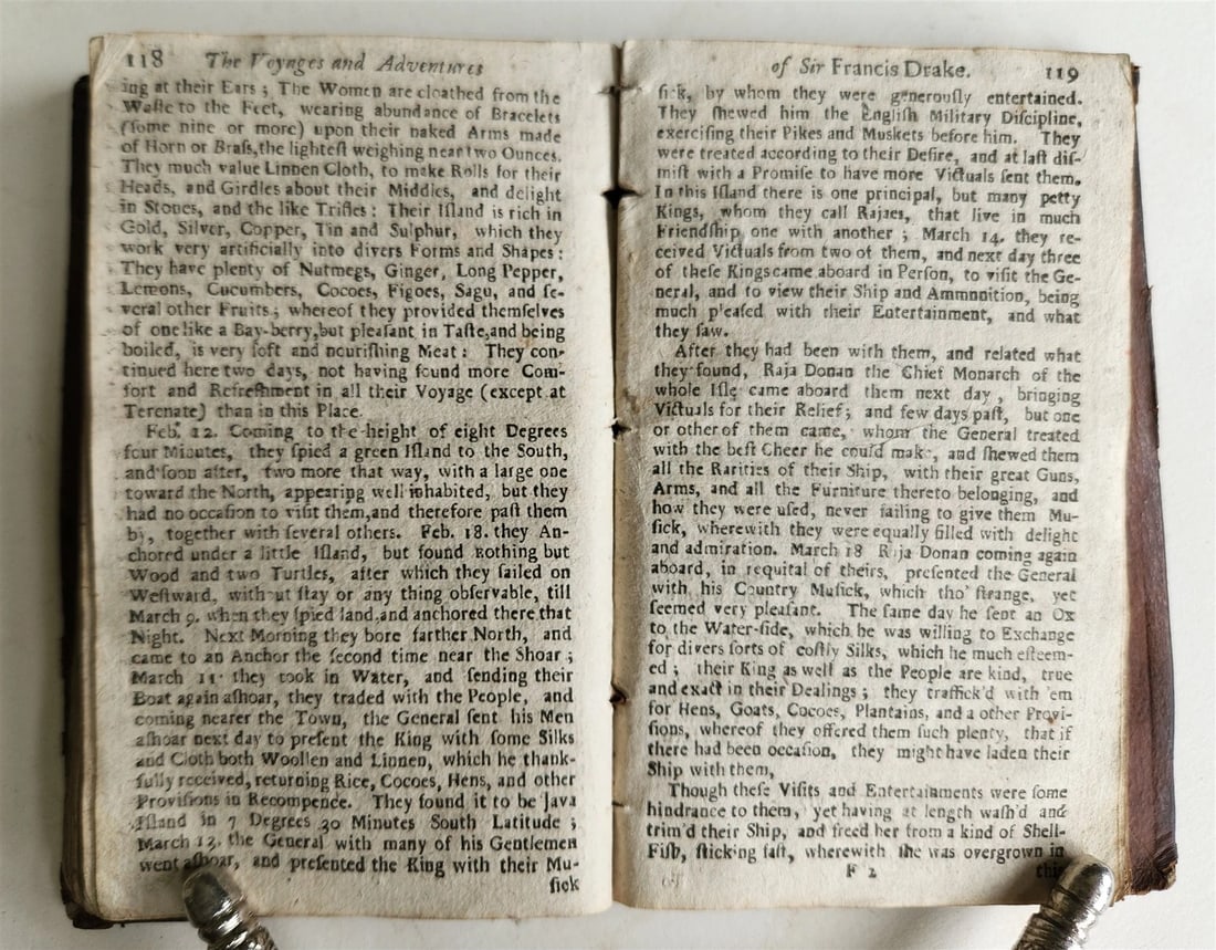 1710 ENGLISH HERO SIR FRANCIS DRAKE REVIV'D DANGEROUS VOYAGES ADVENTURES antique - 6