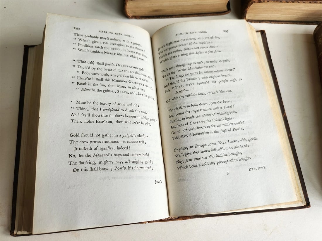 1794 WORKS of PETER PINDAR 4 VOLUMES antique POETRY in ENGLISH - 6