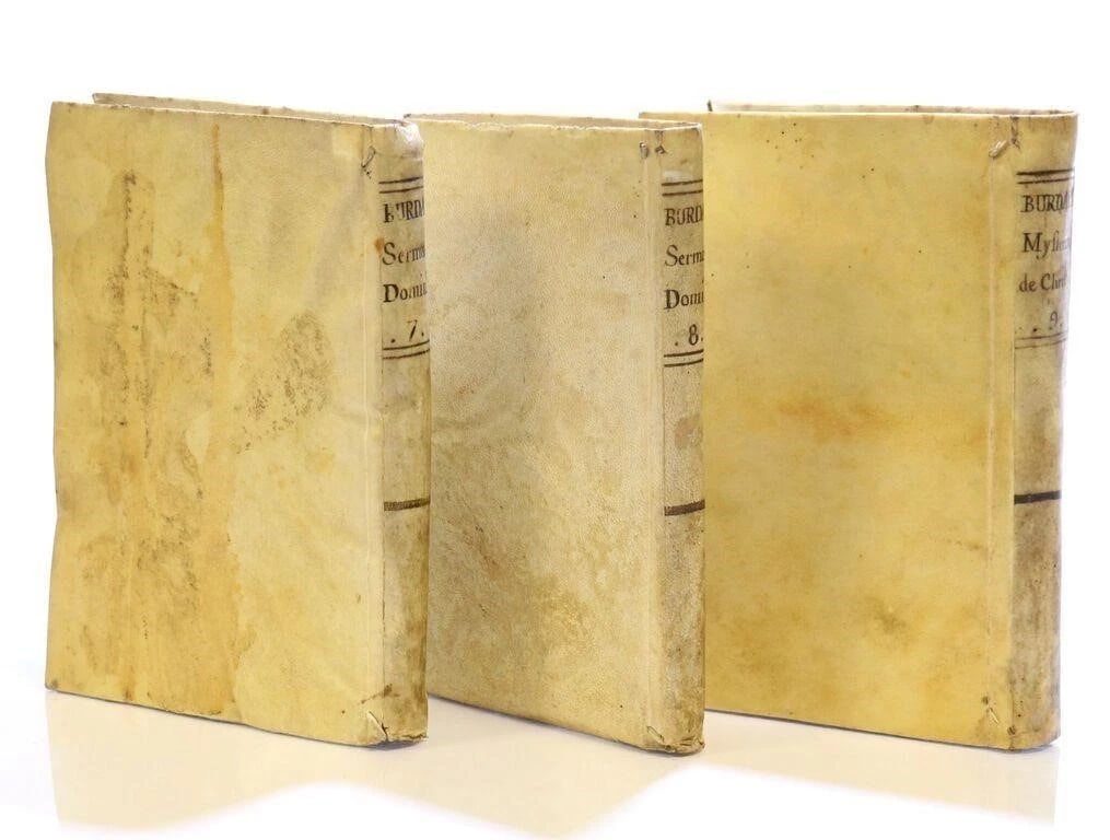 1779 WORKS of LOUIS BOURDALOUE 16 VOLUMES in SPANISH antique VELLUM BINDING - 3