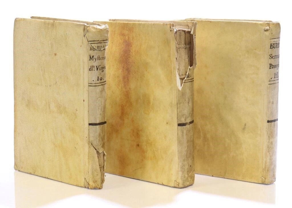 1779 WORKS of LOUIS BOURDALOUE 16 VOLUMES in SPANISH antique VELLUM BINDING - 4