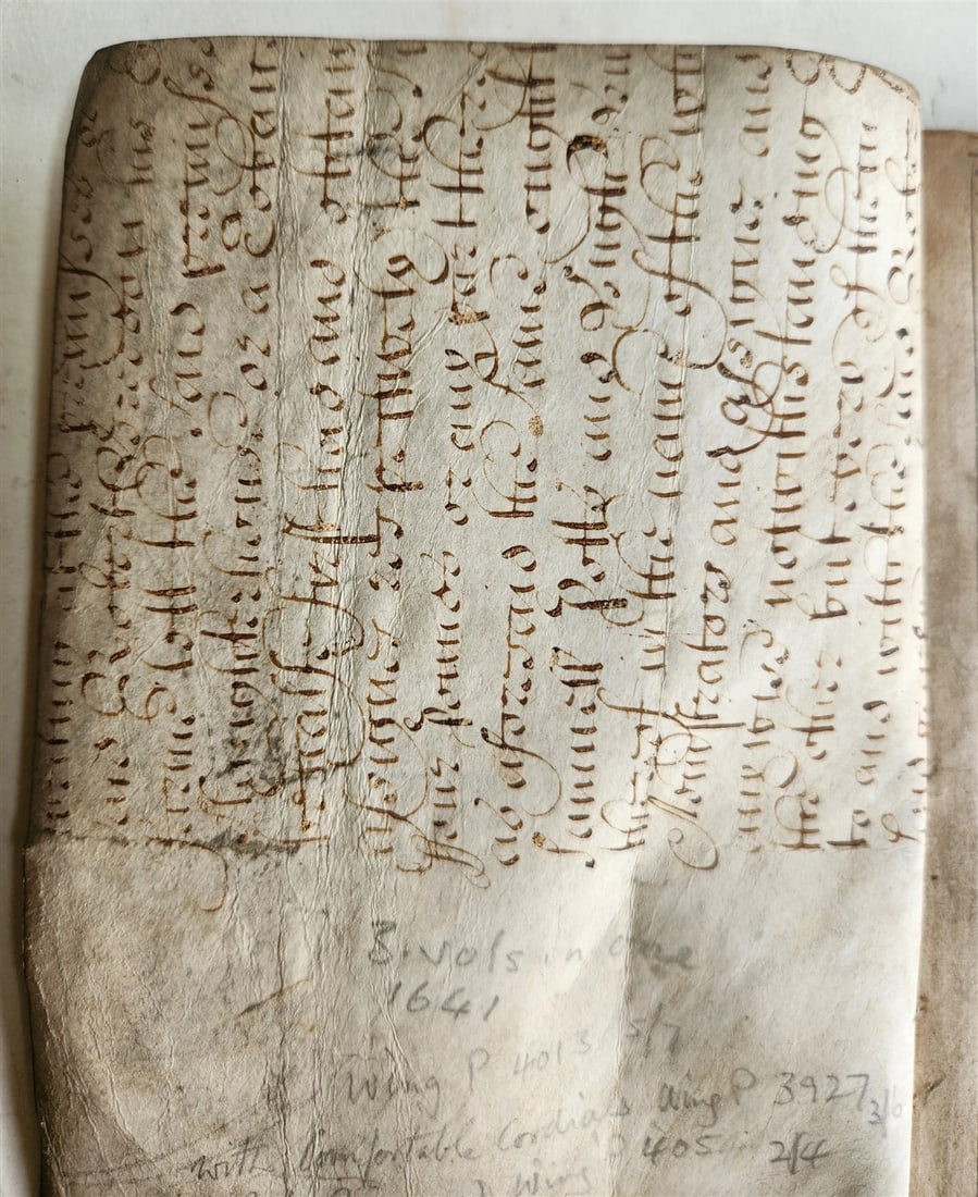 1641 Mount-Orgueil Divine Profitable Meditations William Prynne antique VELLUM - 3