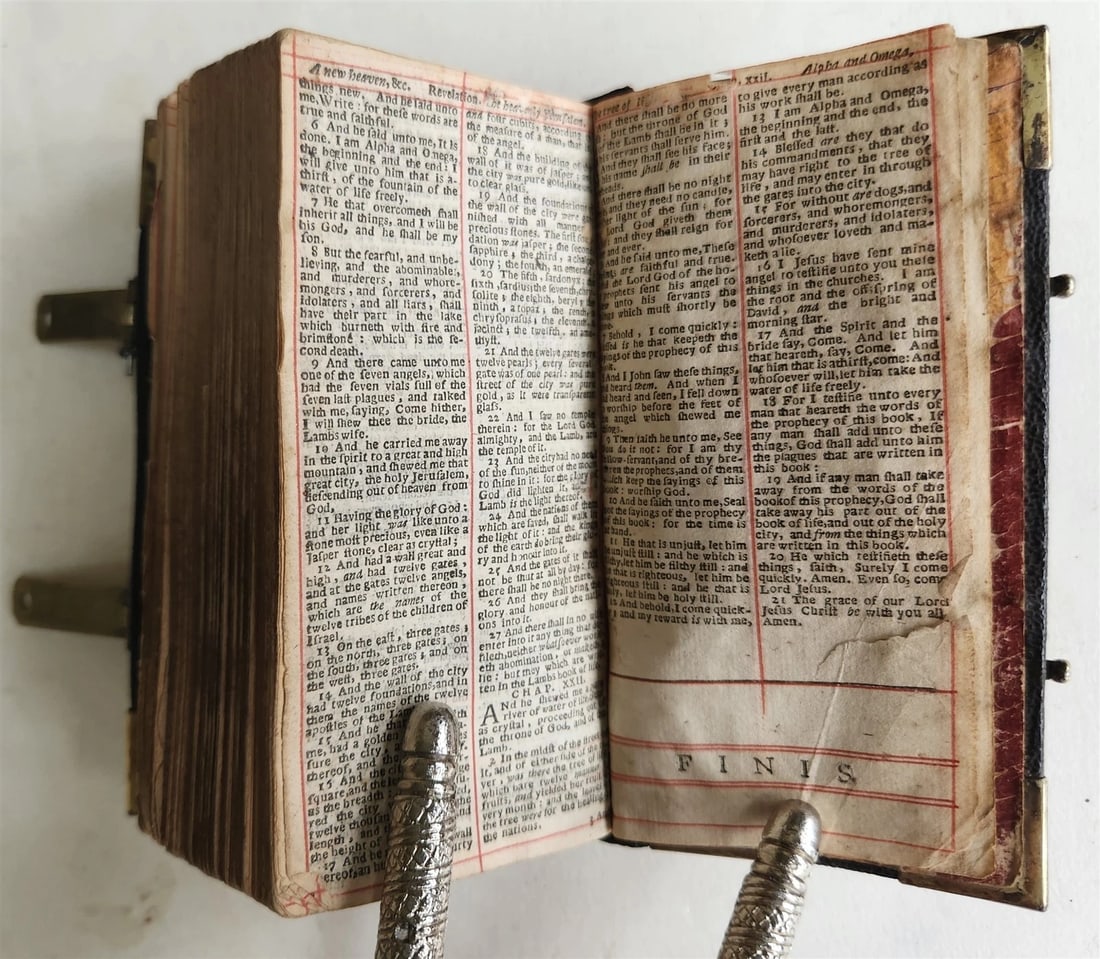 1684 BIBLE in ENGLISH NT w/ BOOK of COMMON PRAYER antique FINE BINDING - 9