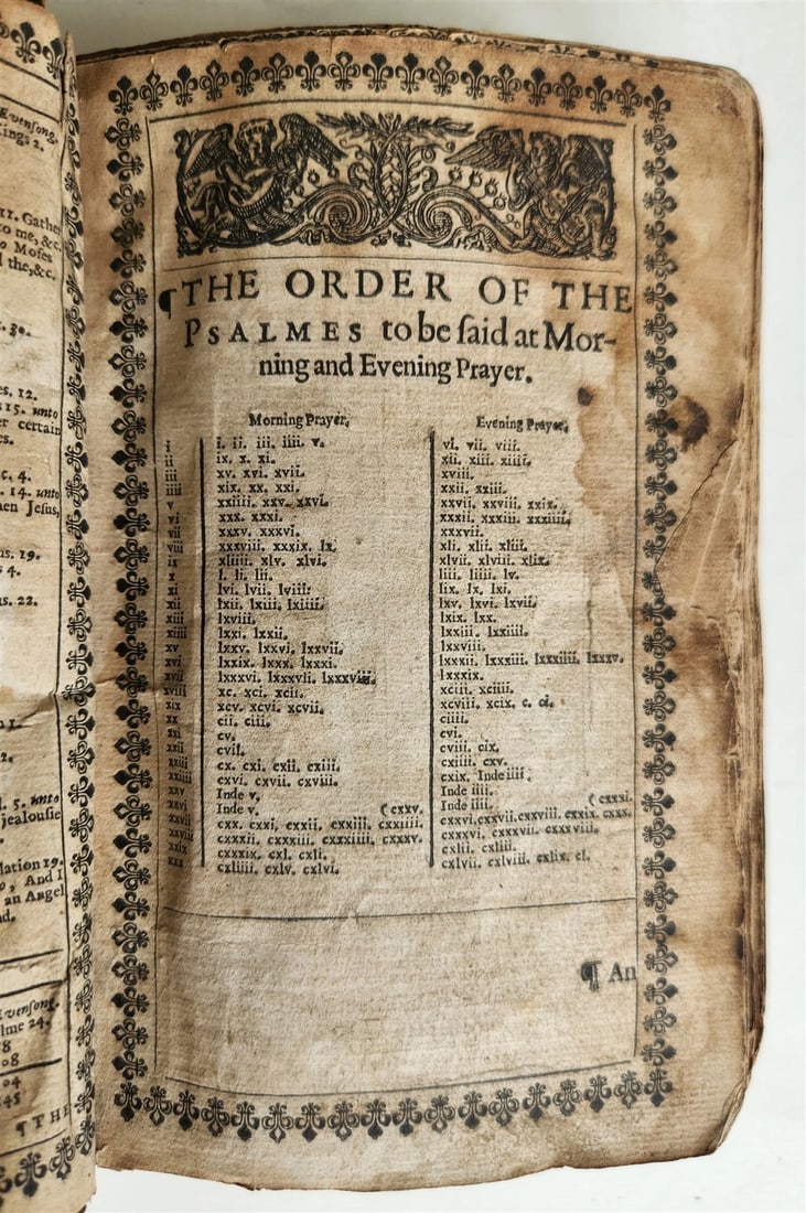 1636 BIBLE in ENGLISH OLD & NEW TESTAMENT antique ORIGINAL BINDING illustrated - 10