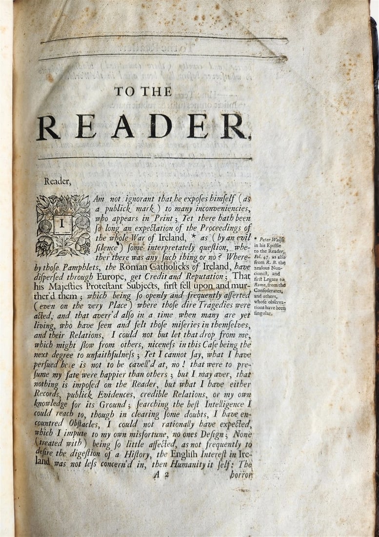 1680 HISTORY OF THE EXECRABLE IRISH REBELLION antique FOLIO in ENGLISH 17th CENT - 12