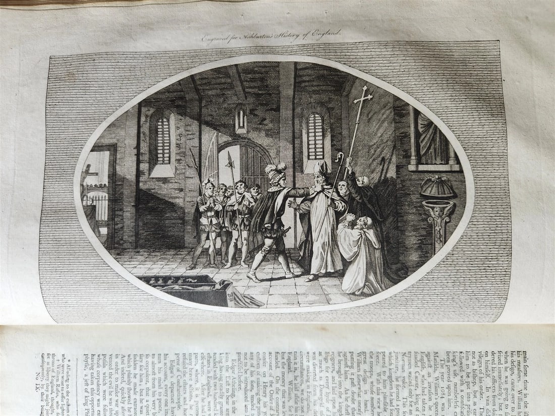 1795 HISTORY OF ENGLAND BRUTUS BEFORE JULIUS CAESAR antique FOLIO ILLUSTRATED - 11