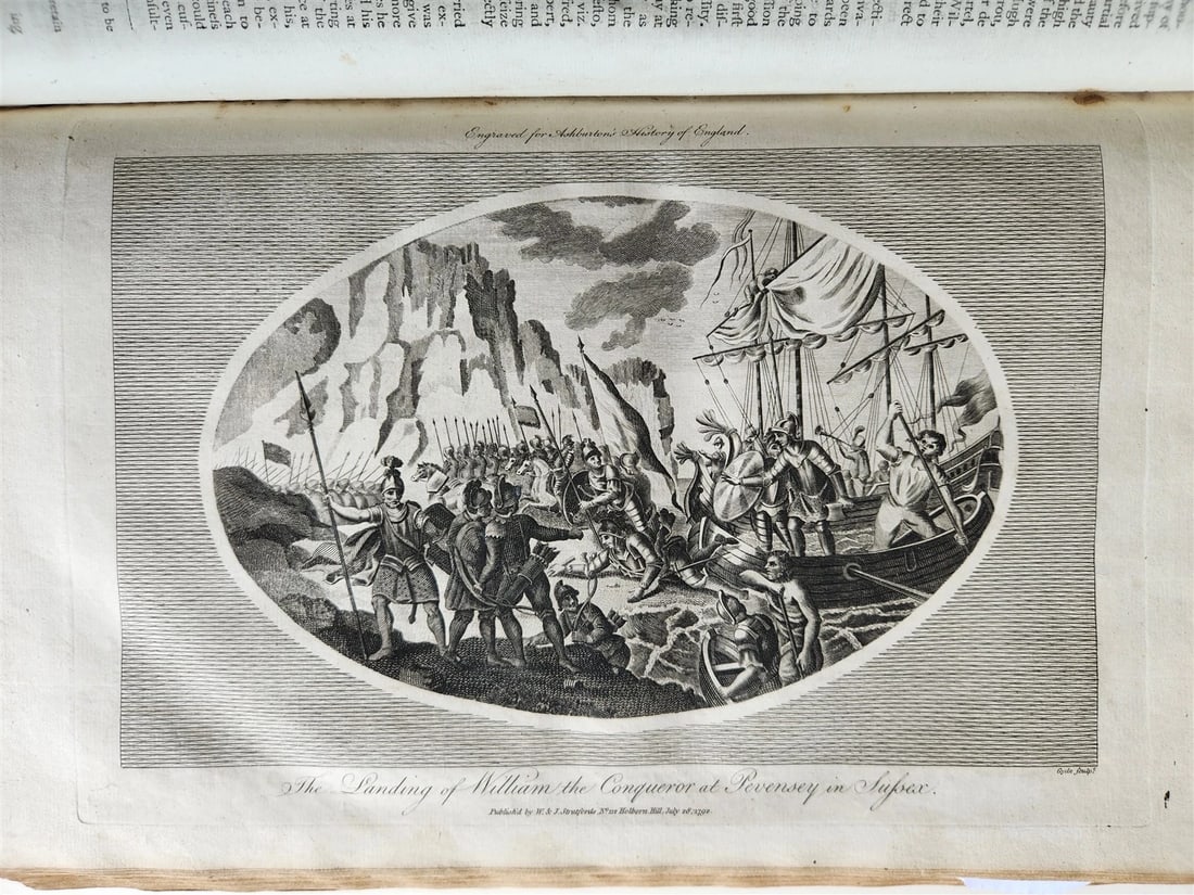 1795 HISTORY OF ENGLAND BRUTUS BEFORE JULIUS CAESAR antique FOLIO ILLUSTRATED - 13