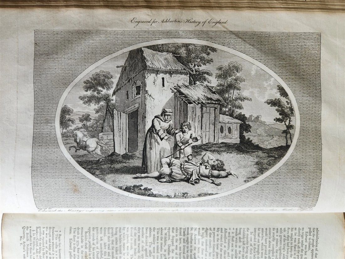 1795 HISTORY OF ENGLAND BRUTUS BEFORE JULIUS CAESAR antique FOLIO ILLUSTRATED - 14