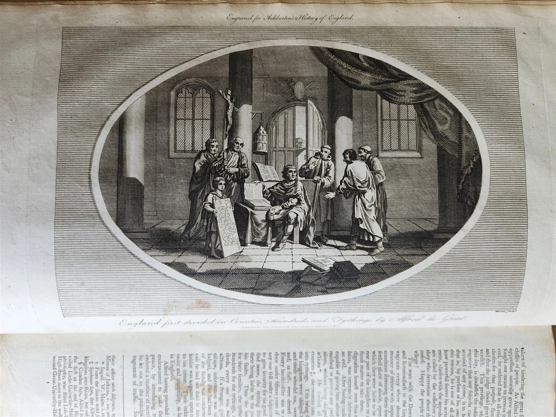 1795 HISTORY OF ENGLAND BRUTUS BEFORE JULIUS CAESAR antique FOLIO ILLUSTRATED - 16