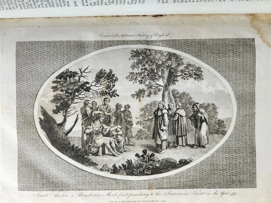 1795 HISTORY OF ENGLAND BRUTUS BEFORE JULIUS CAESAR antique FOLIO ILLUSTRATED - 17