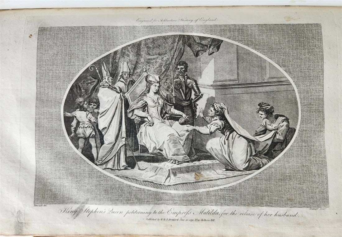 1795 HISTORY OF ENGLAND BRUTUS BEFORE JULIUS CAESAR antique FOLIO ILLUSTRATED - 7