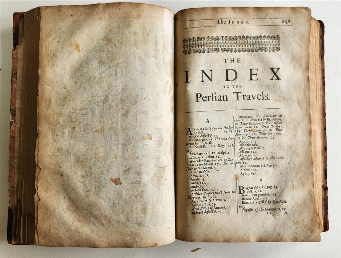 1677 SIX VOYAGES OF JOHN BAPTISTA TAVERNIER antique FOLIO ILLUSTRATED - 14