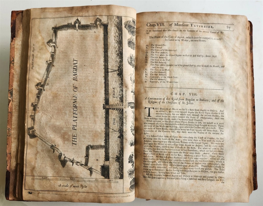 1677 SIX VOYAGES OF JOHN BAPTISTA TAVERNIER antique FOLIO ILLUSTRATED - 5