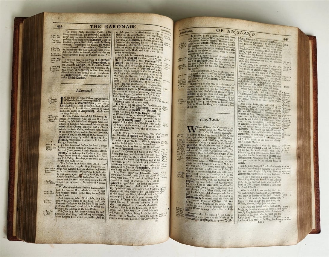 1675 BARONAGE OF ENGLAND LIVES & ACTIONS of ENGLISH NOBILITY antique FOLIO - 10