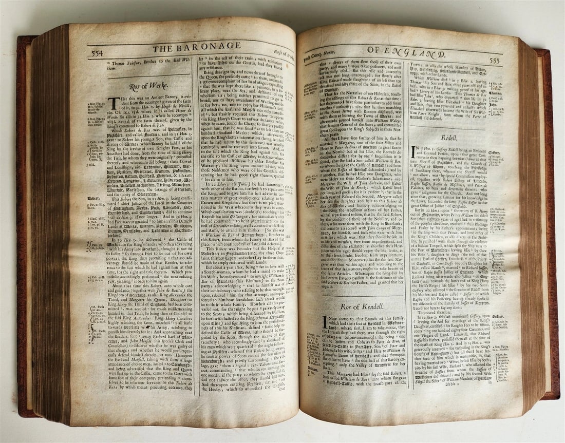 1675 BARONAGE OF ENGLAND LIVES & ACTIONS of ENGLISH NOBILITY antique FOLIO - 11