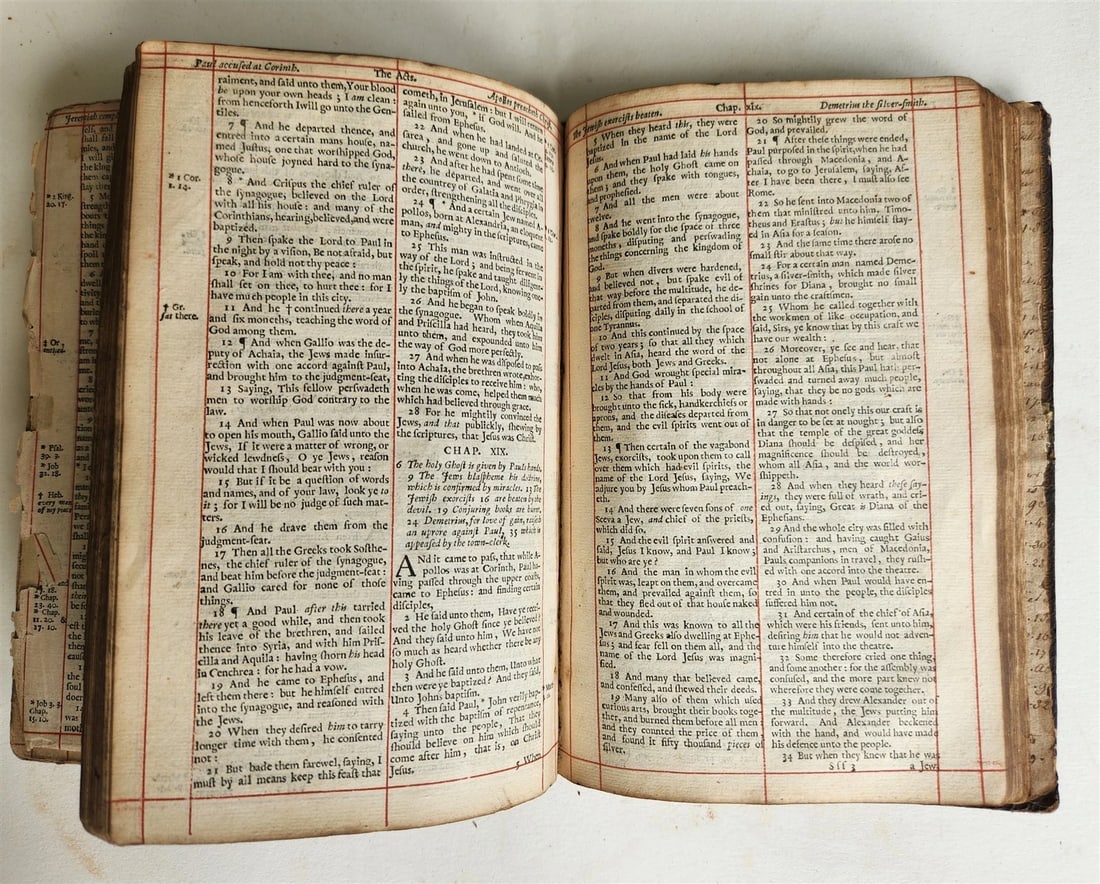 1679 BIBLE in ENGLISH antique OLD & NEW TESTAMENT ORIGINAL BINDING 17th CENTURY - 10